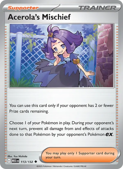 Acerola's Mischief (113) — Mega Evolution
