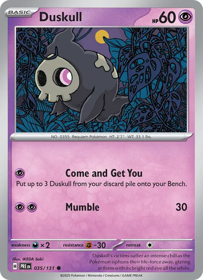 Duskull (035) — Prismatic Evolutions