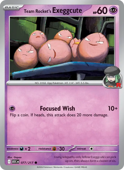 Team Rocket's Exeggcute (077) — Ascended Heroes