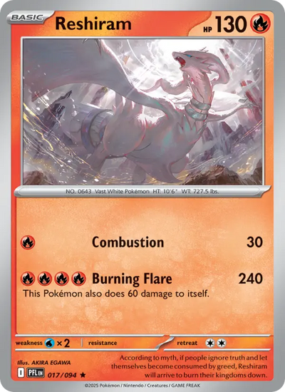 Reshiram (017) — Phantasmal Flames