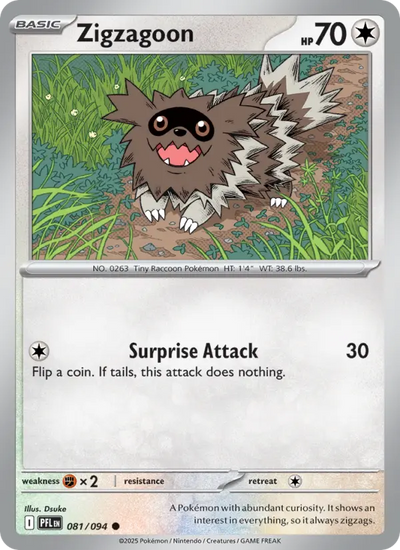 Zigzagoon (081) — Phantasmal Flames