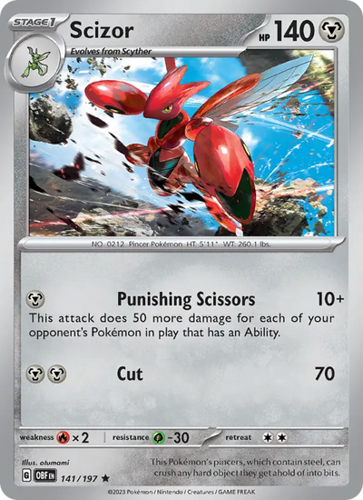 Scizor (141) — Obsidian Flames