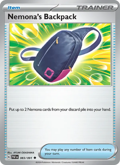 Nemona's Backpack (083) — Paldean Fates