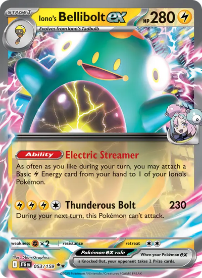 Iono's Bellibolt ex (053) — Journey Together