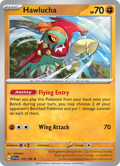 Hawlucha (118) — Scarlet & Violet