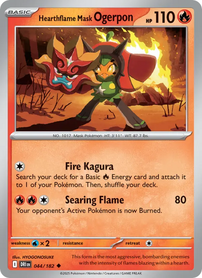 Hearthflame Mask Ogerpon (044) — Destined Rivals