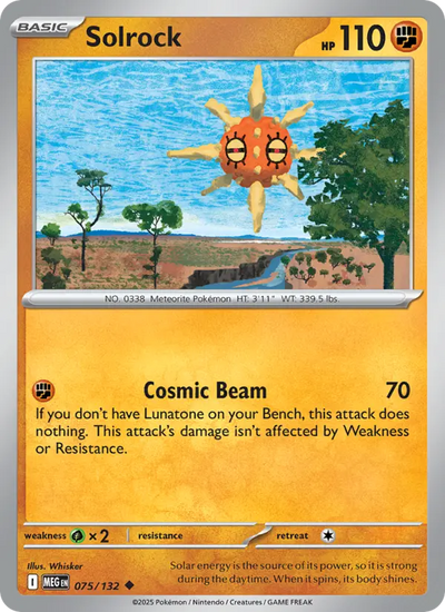 Solrock (075) — Mega Evolution