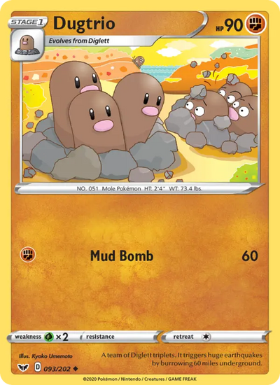 Dugtrio (93) — Sword & Shield