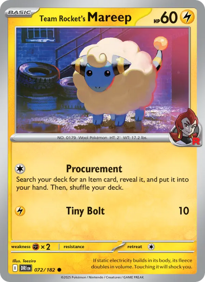 Team Rocket's Mareep (072) — Destined Rivals