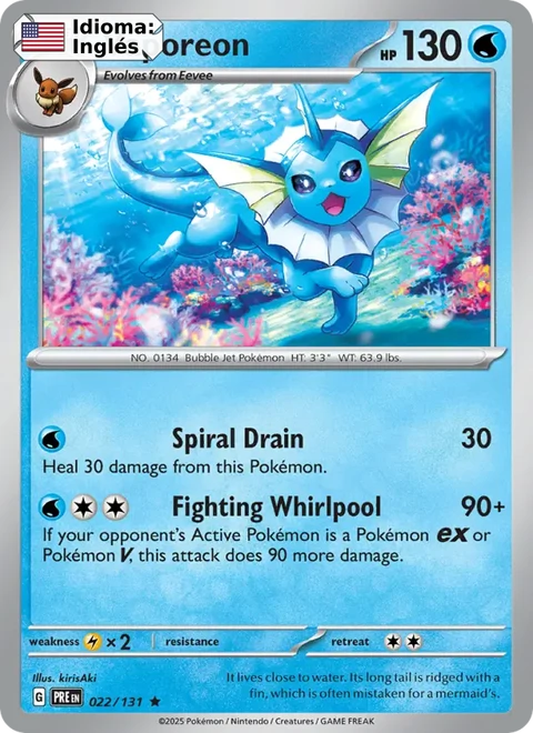 Vaporeon (022) — Prismatic Evolutions