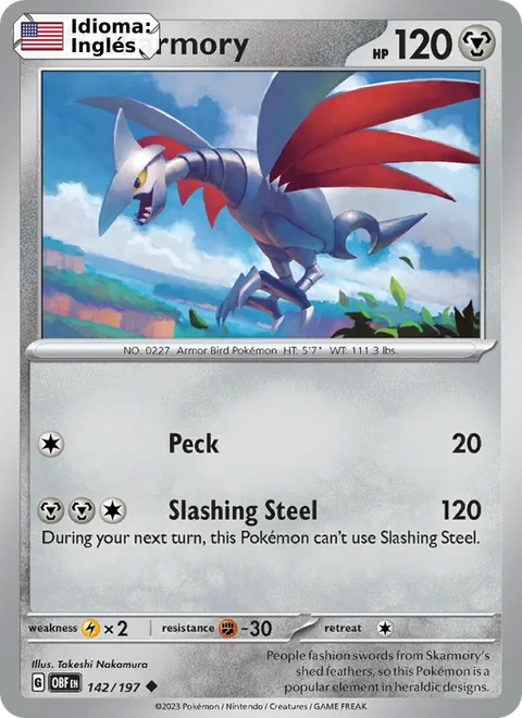 Skarmory (142) — Obsidian Flames