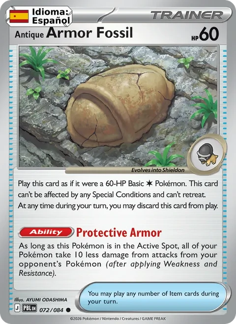 Antique Armor Fossil (072) — Pitch Black