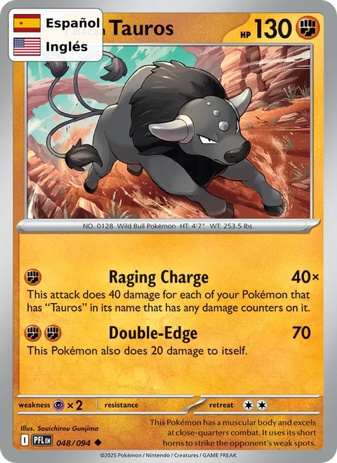 Paldean Tauros (048) — Phantasmal Flames