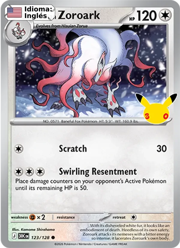 Hisuian Zoroark (123) — 30th Celebration