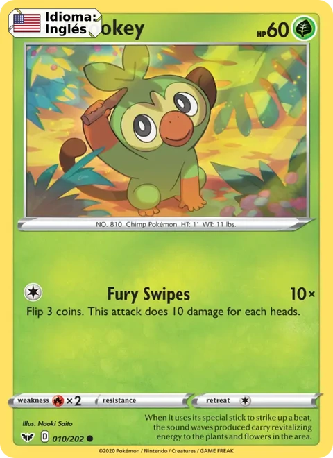 Grookey (10) — Sword & Shield