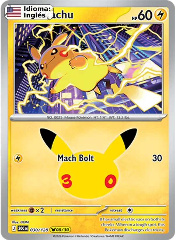 Pikachu (030) — 30th Celebration