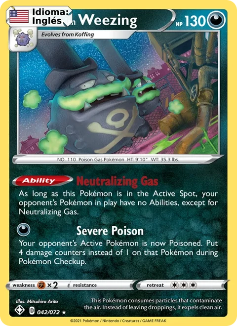 Galarian Weezing (42) — Shining Fates