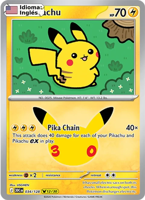 Pikachu (034) — 30th Celebration