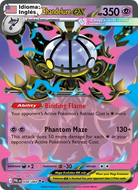Mega Chandelure ex (038) — Pitch Black