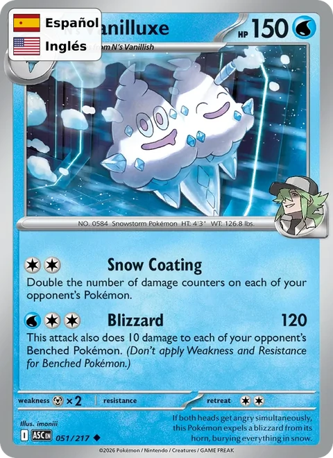 N's Vanilluxe (051) — Ascended Heroes