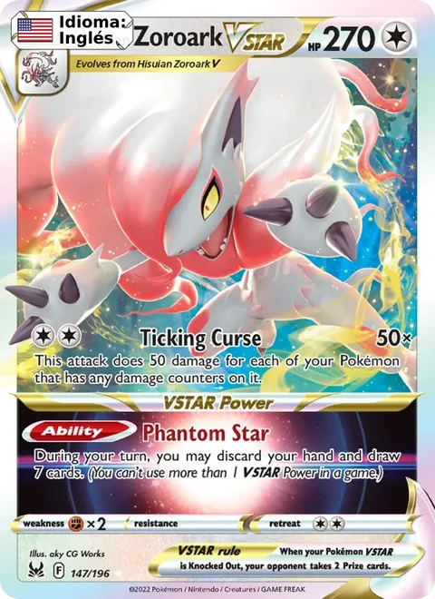 Hisuian Zoroark VSTAR (147) — Lost Origin
