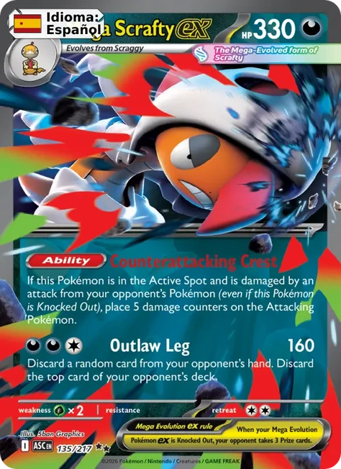 Mega Scrafty ex (135) — Ascended Heroes