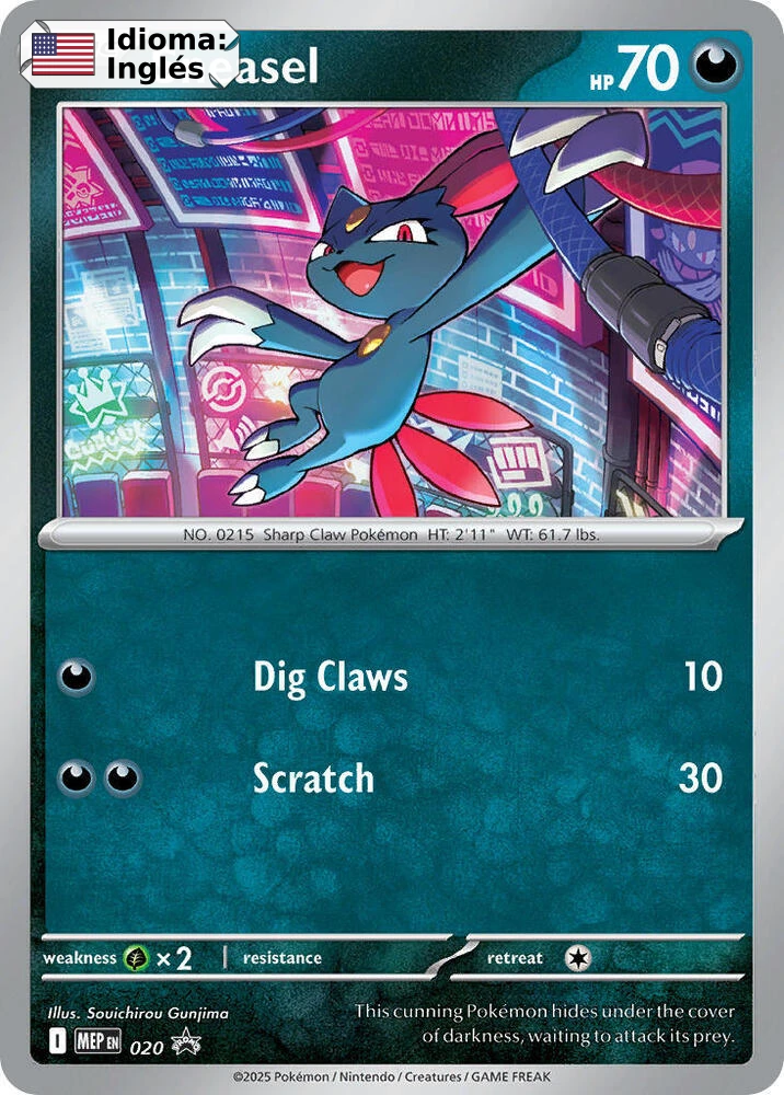 Sneasel (020) — MEP Black Star Promos