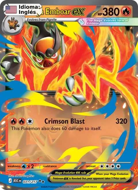 Mega Emboar ex (031) — Ascended Heroes