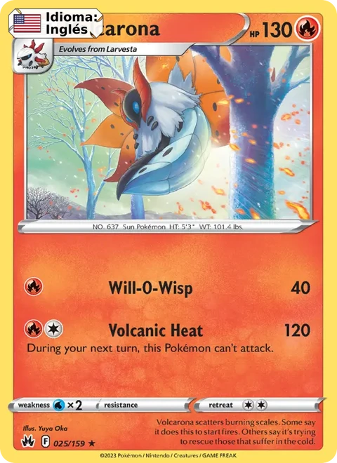 Volcarona (025) — Crown Zenith