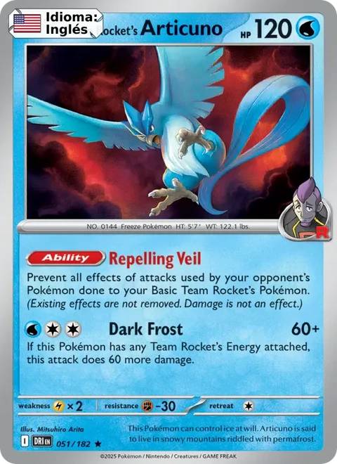 Team Rocket's Articuno (051) — Destined Rivals
