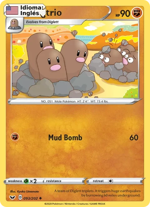 Dugtrio (93) — Sword & Shield