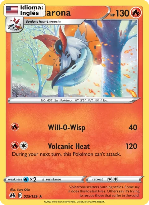 Volcarona (025) — Crown Zenith