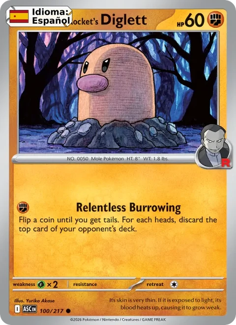 Team Rocket's Diglett (100) — Ascended Heroes