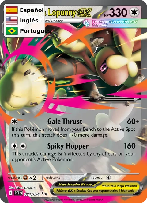 Mega Lopunny ex (084) — Phantasmal Flames