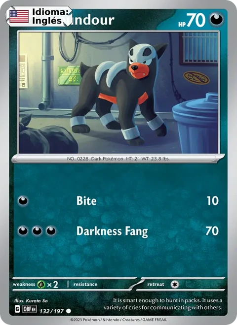 Houndour (132) — Obsidian Flames