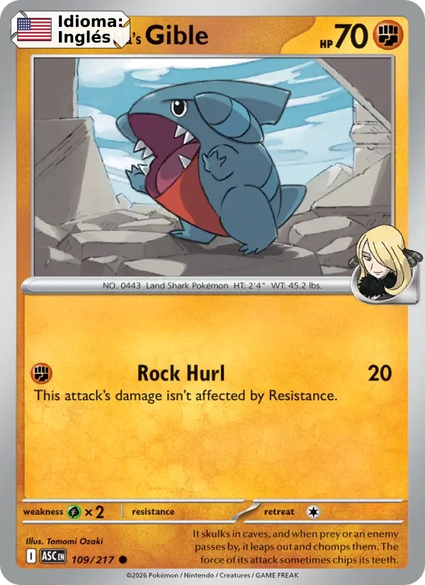 Cynthia's Gible (109) — Ascended Heroes