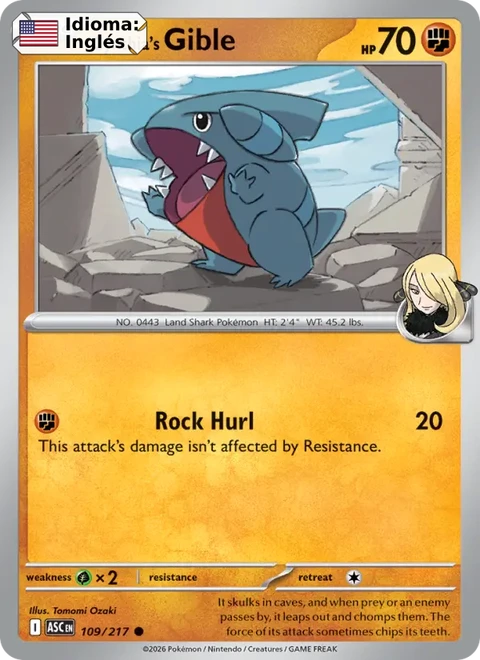 Cynthia's Gible (109) — Ascended Heroes