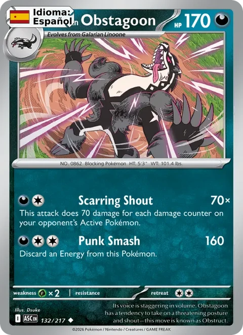 Galarian Obstagoon (132) — Ascended Heroes