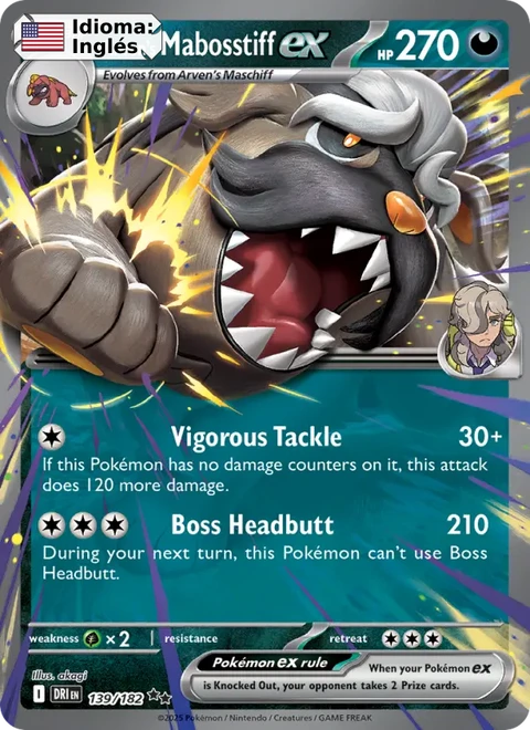 Arven's Mabosstiff ex (139) — Destined Rivals