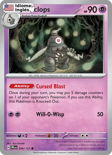 Dusclops (036) — Prismatic Evolutions