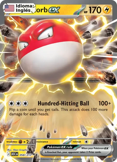 Voltorb ex (058) — Ascended Heroes