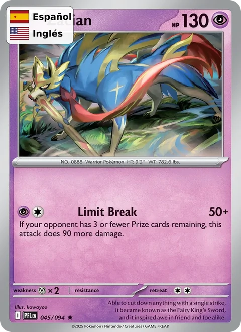 Zacian (045) — Phantasmal Flames