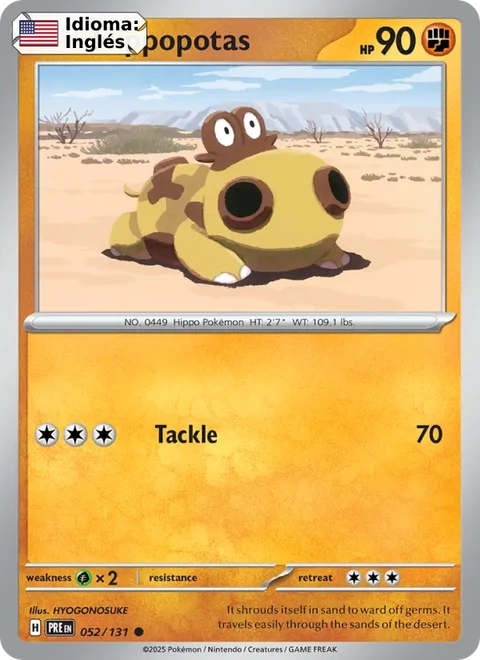 Hippopotas (052) — Prismatic Evolutions