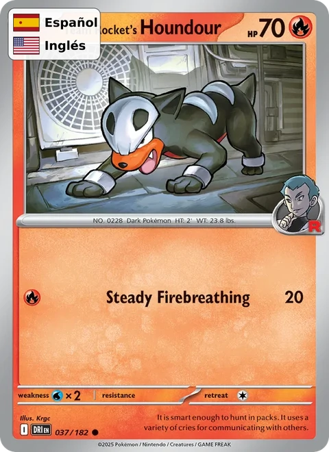 Team Rocket's Houndour (037) — Destined Rivals