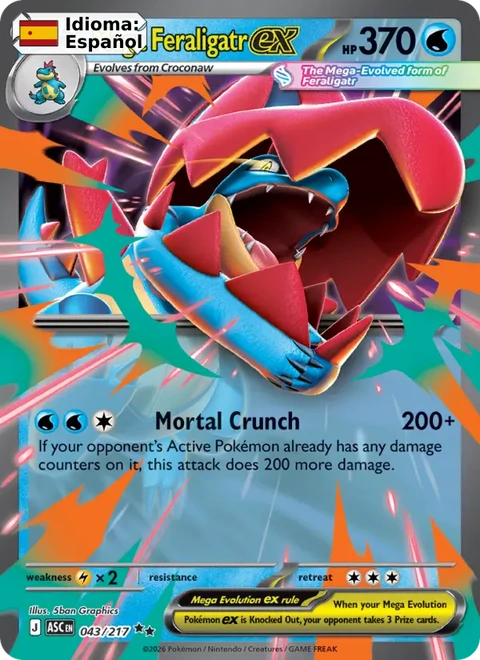 Mega Feraligatr ex (043) — Ascended Heroes