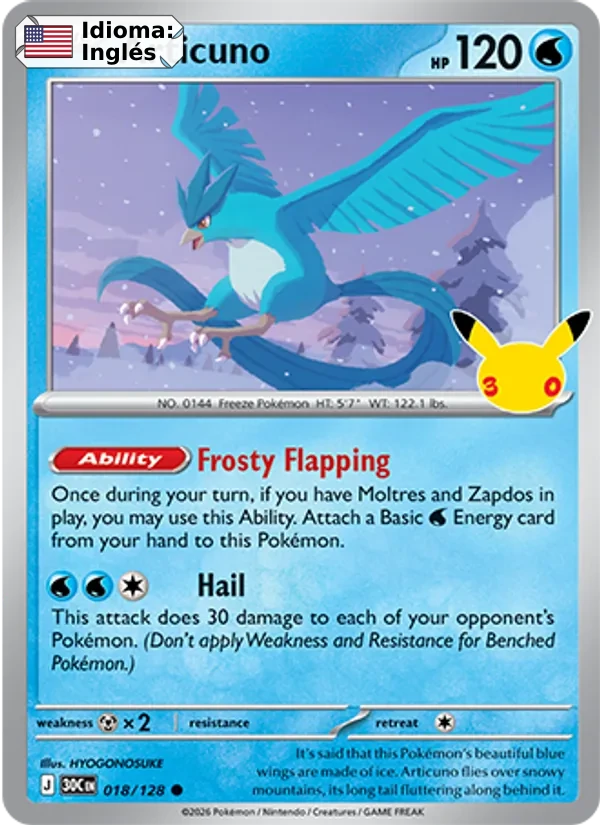 Articuno (018) — 30th Celebration