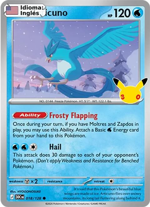 Articuno (018) — 30th Celebration