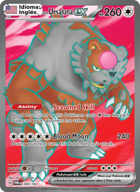 Bloodmoon Ursaluna ex (202) — Twilight Masquerade