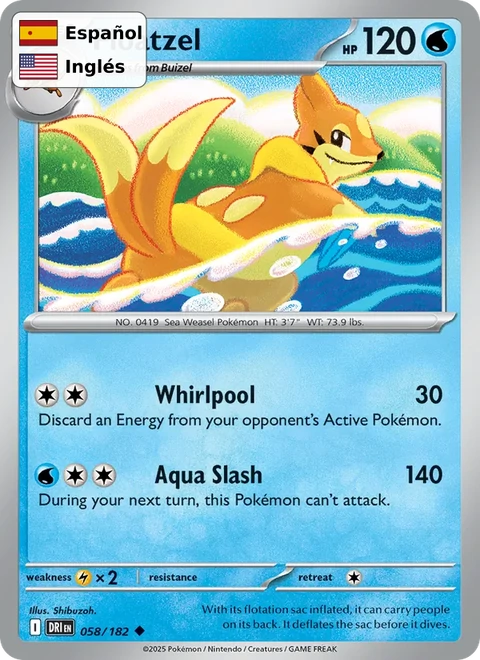 Floatzel (058) — Destined Rivals