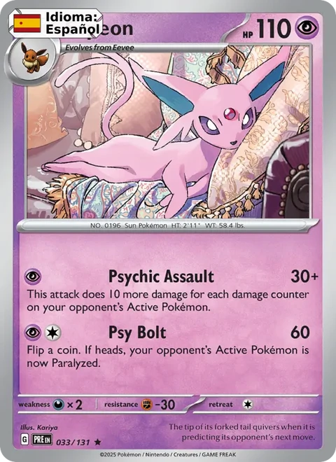 Espeon (033) — Prismatic Evolutions